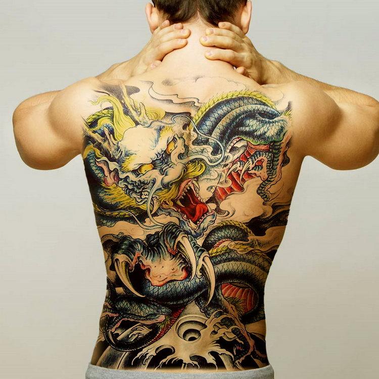 Chinese Dragon Back Tattoo